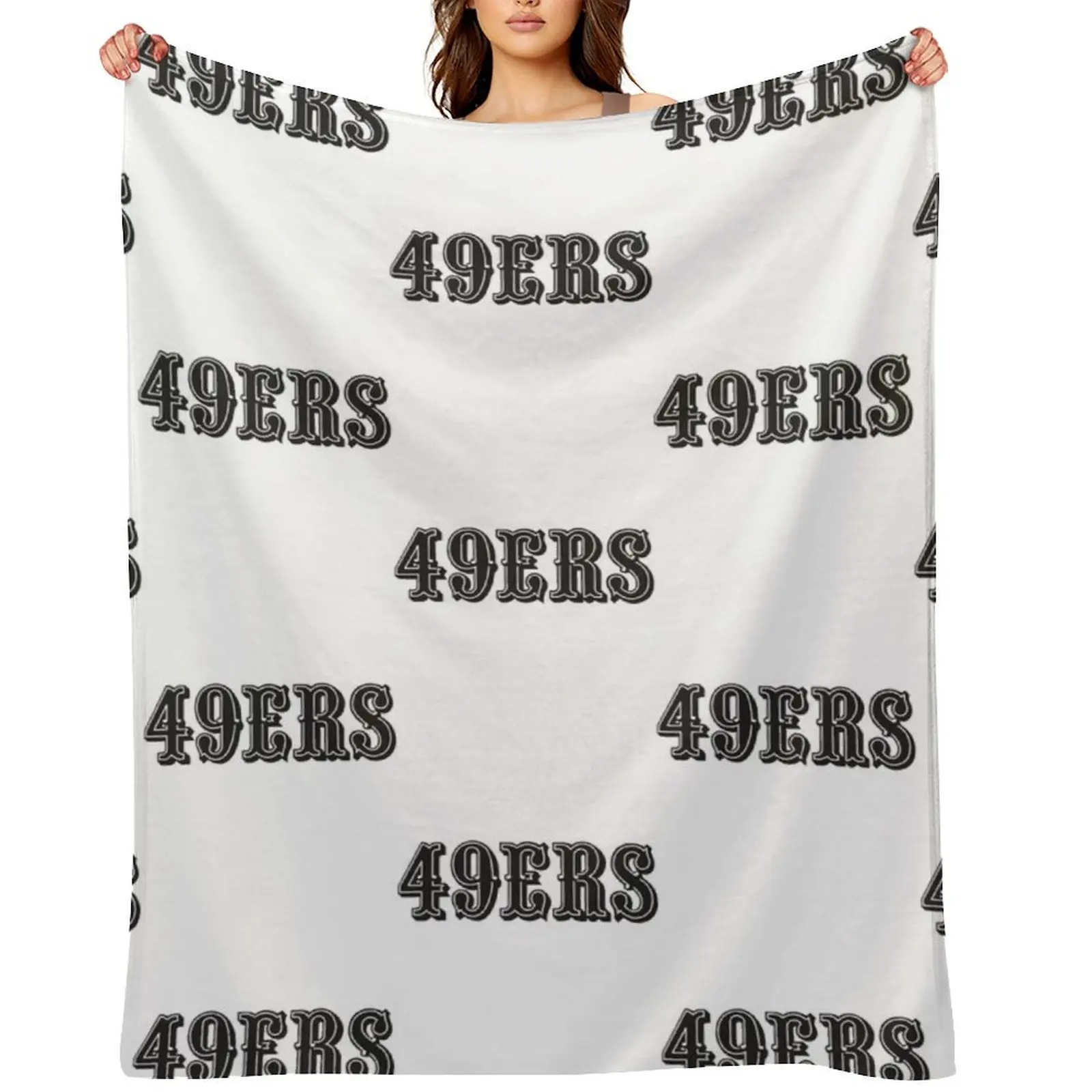 

49 ers - 49ers logo Throw Blanket Blankets Sofas Of Decoration Flannel valentine gift ideas Blankets