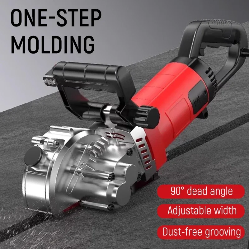 Electric Wall Groove Cutting Machine Automatic Dustless Trenching Grooving Machine for Home Improvement Concealed Wire Slotting