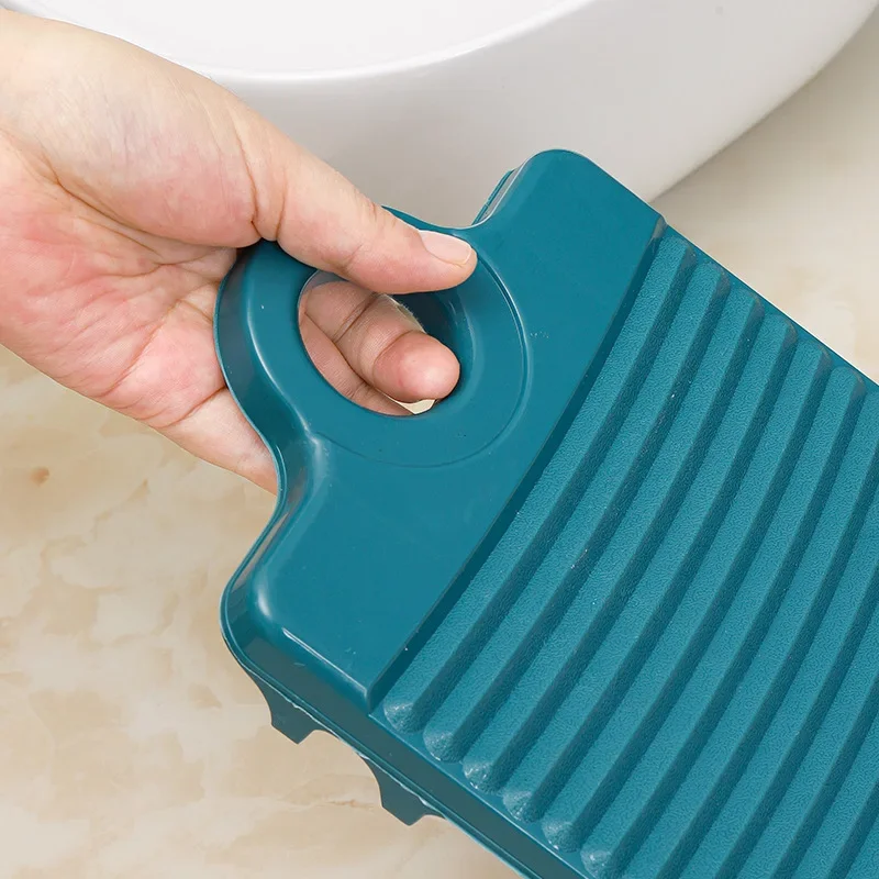 1pc Non-Slip Mini Durable Hand Wash Plastics Washboard Portable Laundry Board Trough Household Clothes Cleaning Tool