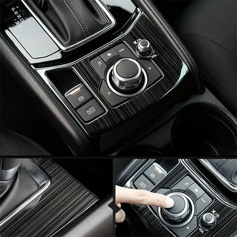 LHD Carbon-Optik Schaltknauf-Abdeckung Rahmen Aufkleber Zierleiste für Mazda CX-5 CX5 2017 2018 2019 2020 2021 – Detail 5