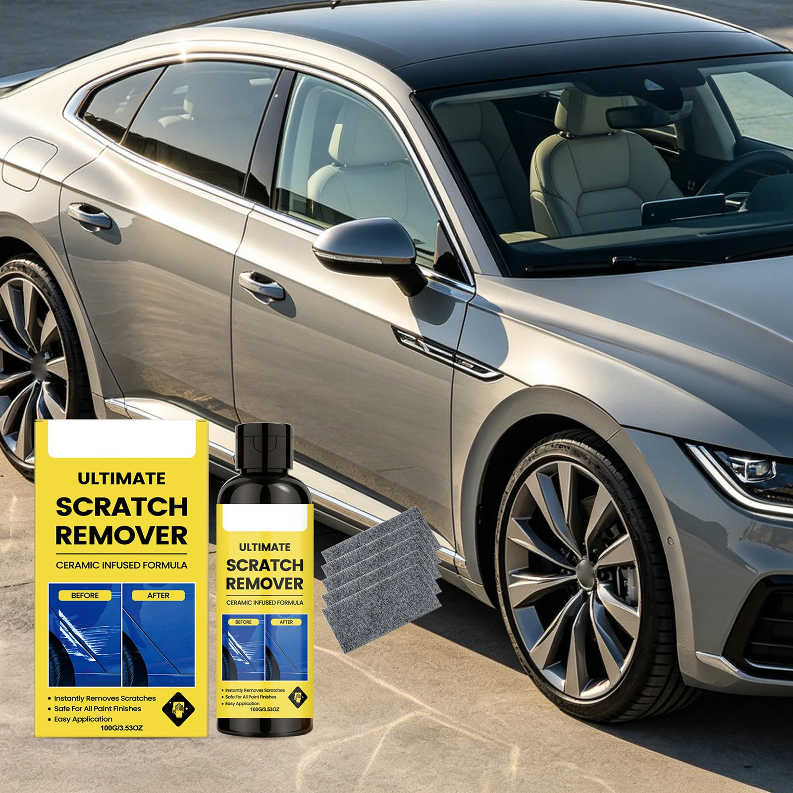 Car Scratch Repair Kit,Car Polish Paint Restorter with Nano-Cloth,Removes Light Scratches Swirls,Car Maintenance Care Product