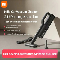 Xiaomi Mijia Car Vacuum Cleaner 21kPa Suction Type-C Fast Charg 150mL Dust Cup For Home Wireless Vacuum Cleaners 2400mAh Battery