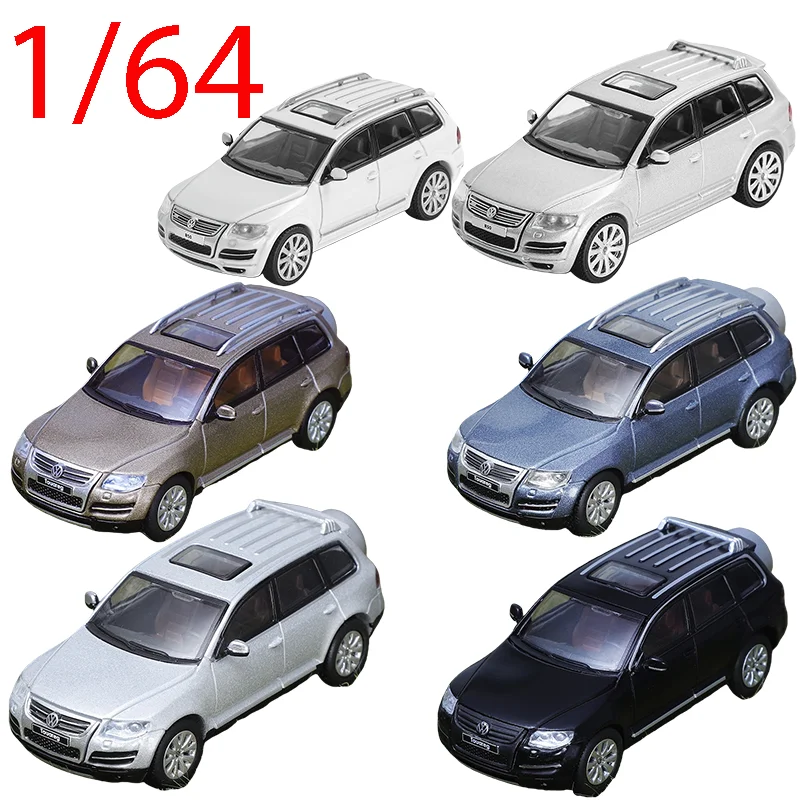 GCD Diecast 1/64 Skala Volkswagen Model Samochodu z Odlewu Stopu Volkswagen Touareg R50 Pojazd Terenowy Kolekcjonerski Samochód do Zabawy