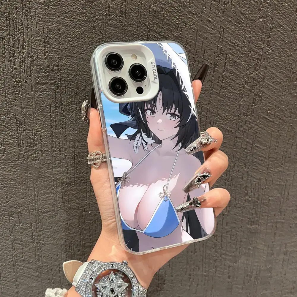 Чехол для телефона Wuthering Waves Yangyang для iPhone 17, 16, 15, 14, 13, 12, 11 X XR XS 8 7 Pro Max Plus, полупрозрачный белый чехол, роскошный