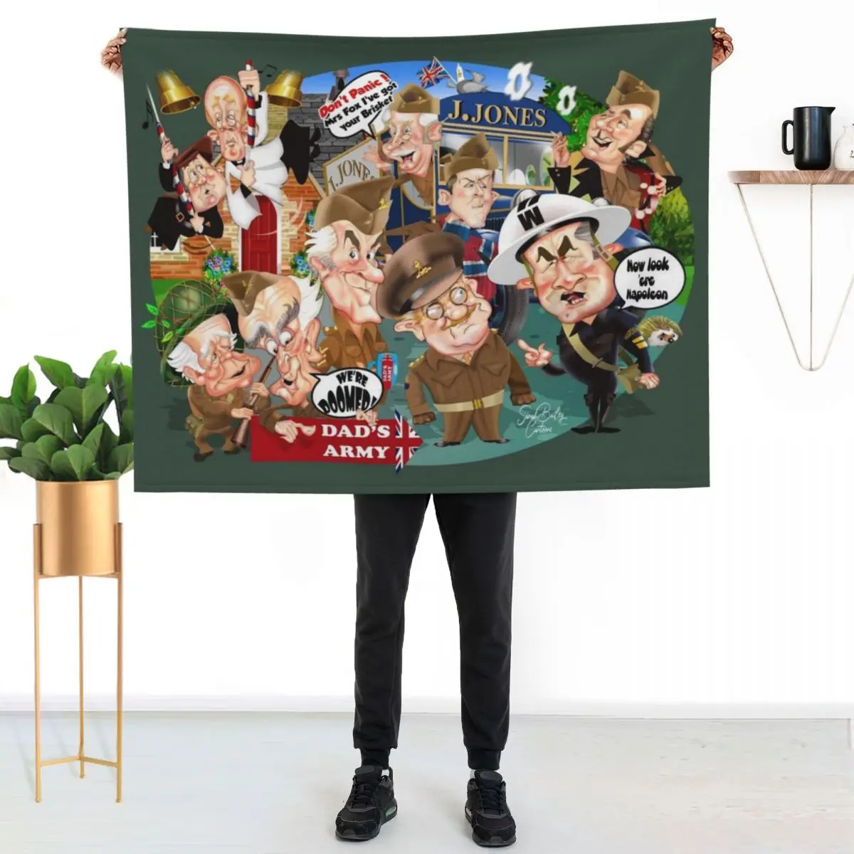 Dads Army Collective Throw Blanket Beach Fashion Sofas Moving blankets and throws Decorative Sofas Flannel Fabric Blankets