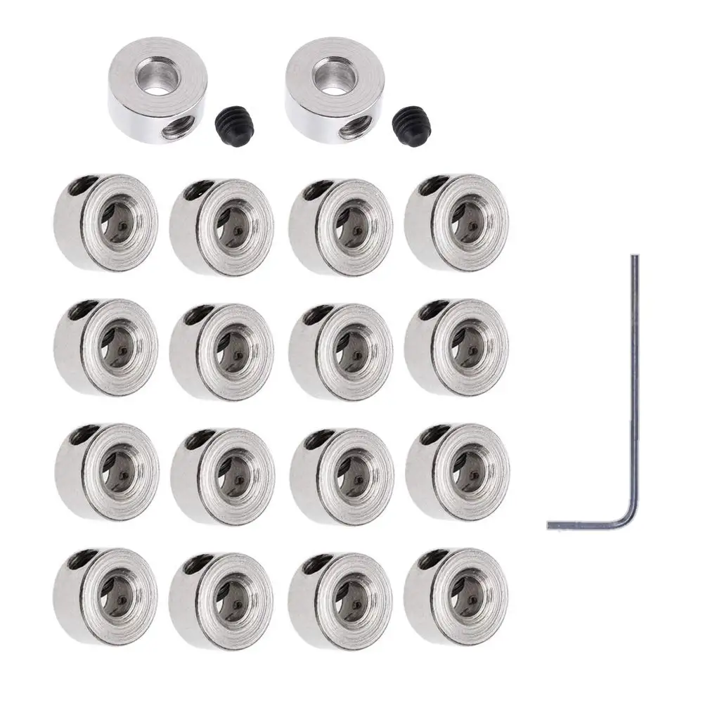 10pcs 2/3/4/5/6/7/8/10/12mm Steel Nickel-Plating Metal Shaft Clamping Sleeve For RC Plane Landing Gear Stopper Set Wheel Collar