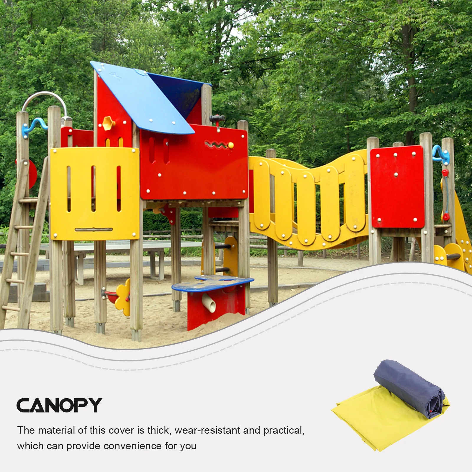 Waterproof Swing Canopy Replacement Colored Thick Playset Canopy Cover Outdoor Playground Sunshade Tarp Replacement