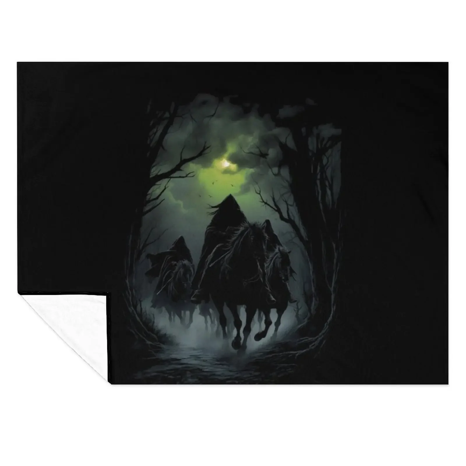 

The Nine Riders Under the Moonlight - Fantasy Throw Blanket warm for winter Sofas Blankets For Baby Multi-Purpose Blankets