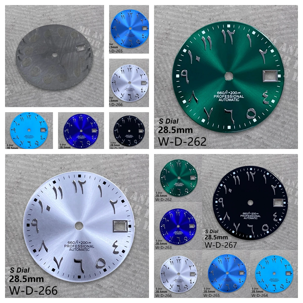 28.5 mm Arab S Logo Dial Suitable For NH35/NH36  Japan Movement High Quality Sunburst Watch Modification Accessories