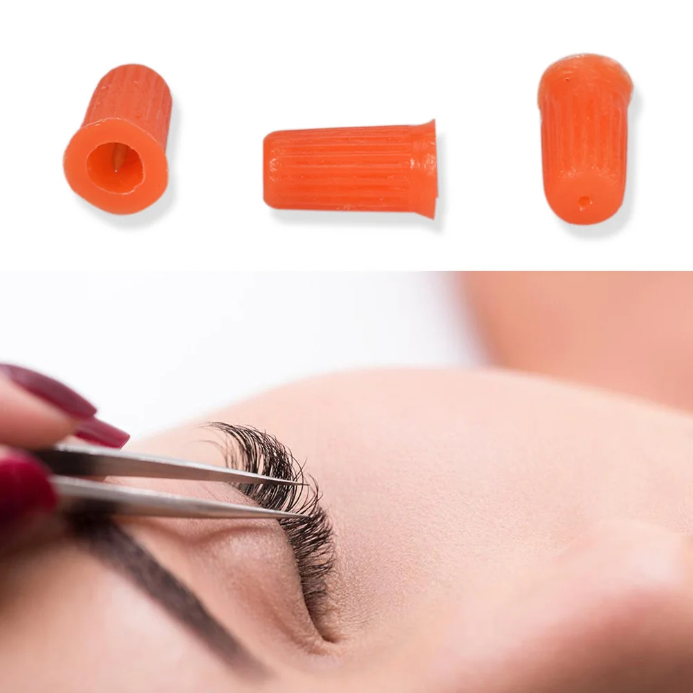 

100Pcs Eyelash Glue Bottle Blocking Pins Durable Rust Proof Glue Needle Applicators Precision Eyelash Extension Tools