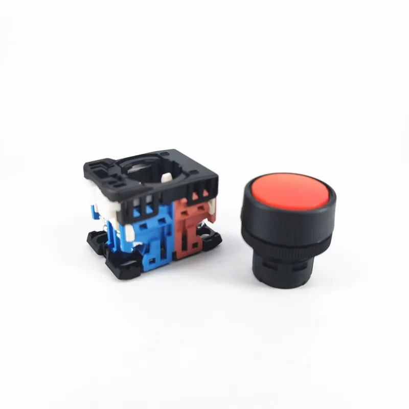 AR22F0R-11G/10R push button switch reset F5R/FOR flat head round power supply self-locking