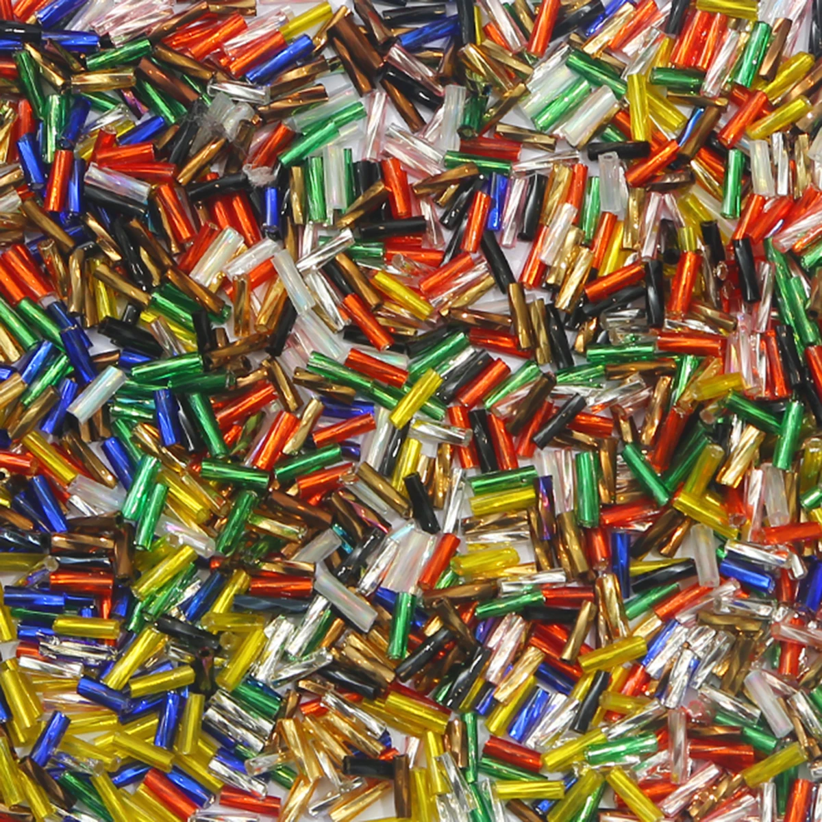 300Pcs/Lot 2x6mm Crystal Long Tube Beads Lined Bugle Czech Glass Seed Spacer Beads for DIY Necklace Jewelry Making Accessories