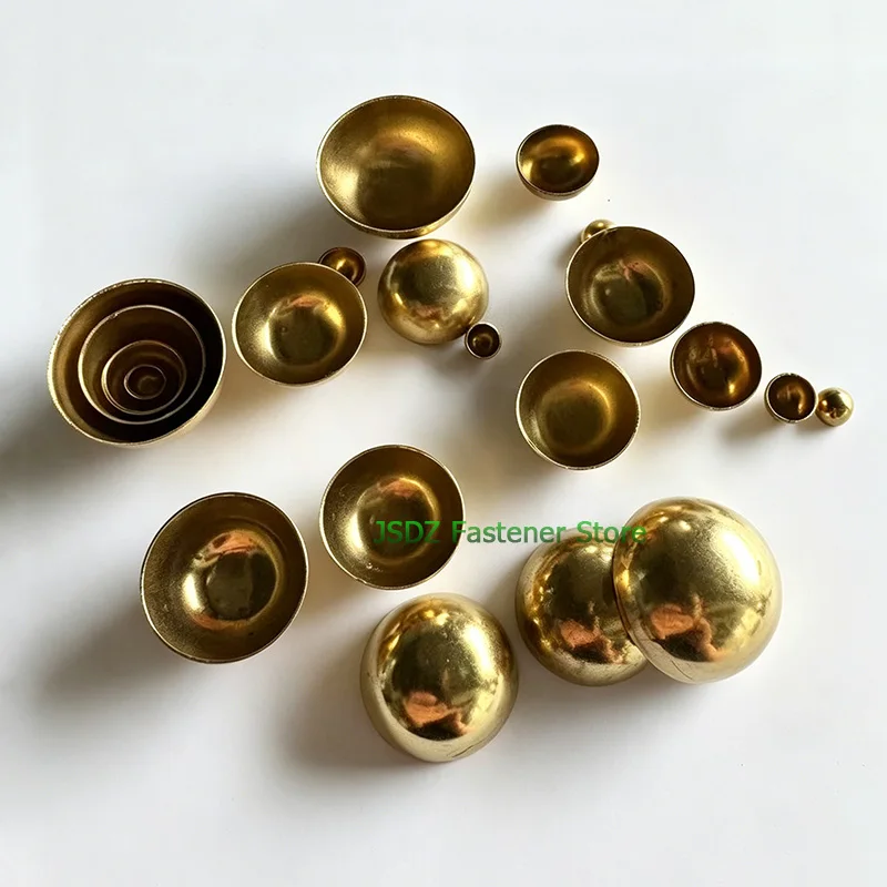 1-10pcs Brass Hollow Hemisphere OD 6-400mm Semisphere Decoration Sealing Plug Pure Copper Half Balls