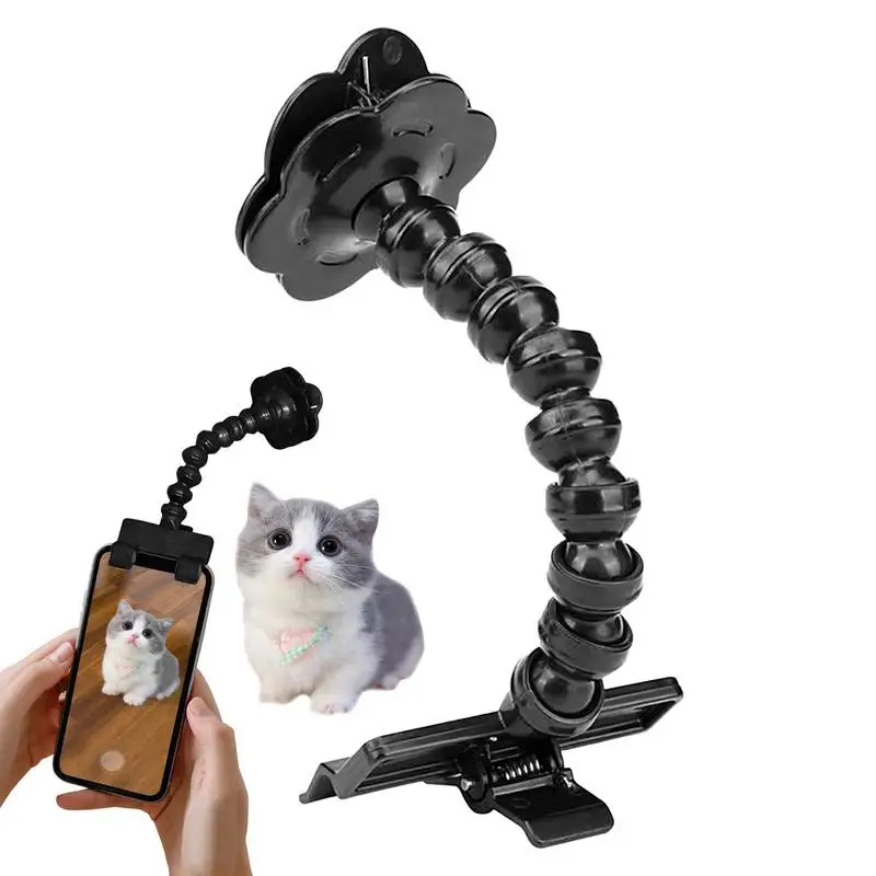 

Pet Selfie Stick Dogs Cat Photography Tools Adjustable Angle Pets Look At The Camera Phone Clip Take Pictures Holder