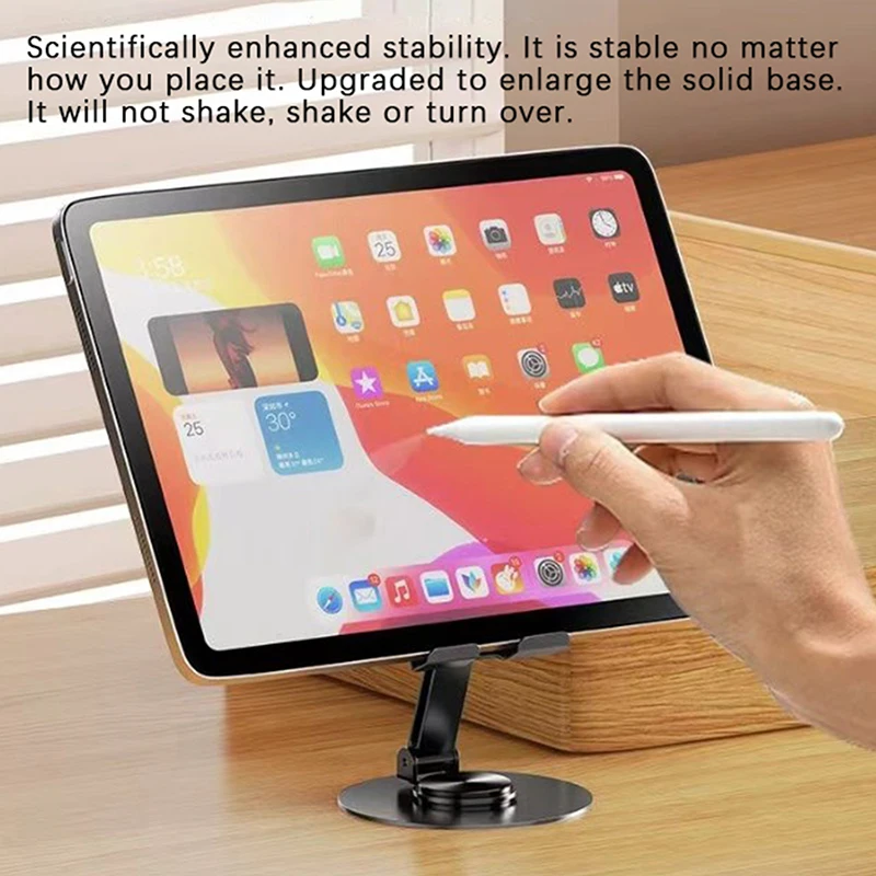 Metal 360 Rotate Mobile Phone Holder Adjustable Flexible Folding Mobile Phone Stand Mount Desktop Tablet Stand