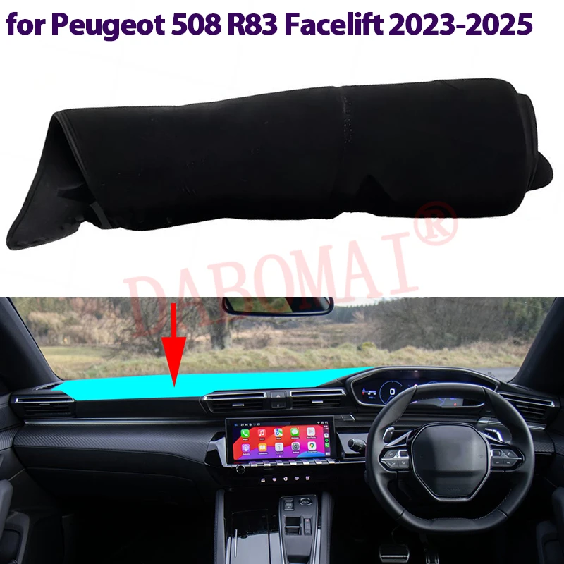 

Для Peugeot 508 R83 Facelift 2023-2025: Накидка на приборную панель, коврик-накладка, защитный чехол, аксессуары для автомобиля