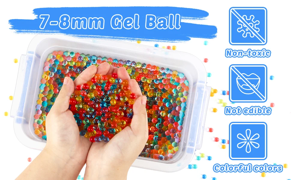 Water Balls Beads Crystal Soil Refill Ammo Grow Magic Jelly Gel Splater Ball Compatible with Splatter Gel Gun for Dropshipping