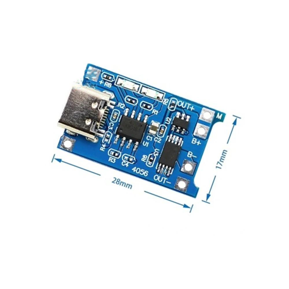 1PCS 5V 1A Micro USB 18650 type-c Lithium Battery Charging Board Charger Module+Protection Dual Functions TP4056 18650