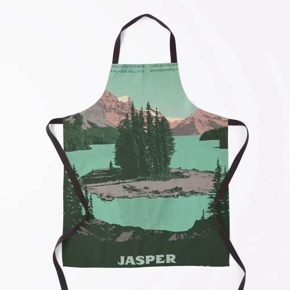 

Jasper National Park poster Apron Chef Uniform Women For Woman Kitchens For Men Women Kitchen'S Apron