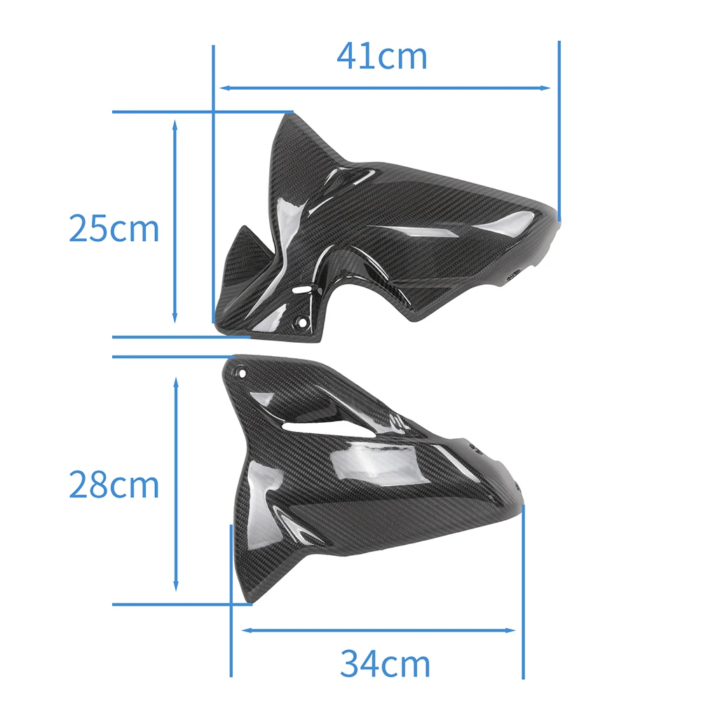 For Ducati Diavel V4 2023 2024 2025 100% Carbon Fiber Side Panel Lower Cover Twill Weave Motorcycle Fairing Modification