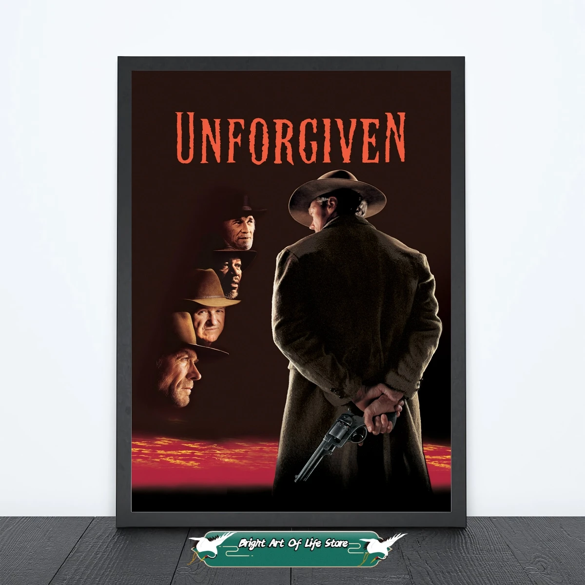 

Unforgiven (1992) Classic Movie Poster Star Cover Photo Canvas Print Apartment Home Decor Wall Painting (Unframed)