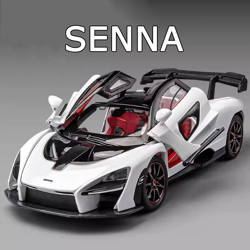 1:24 Legierung Diecast Senna 720S Modelle Autos Miniatur Spielzeug Rad Zurückziehen Sportwagen mit Licht Sound Fahrzeug Kinder Festival Geschenke