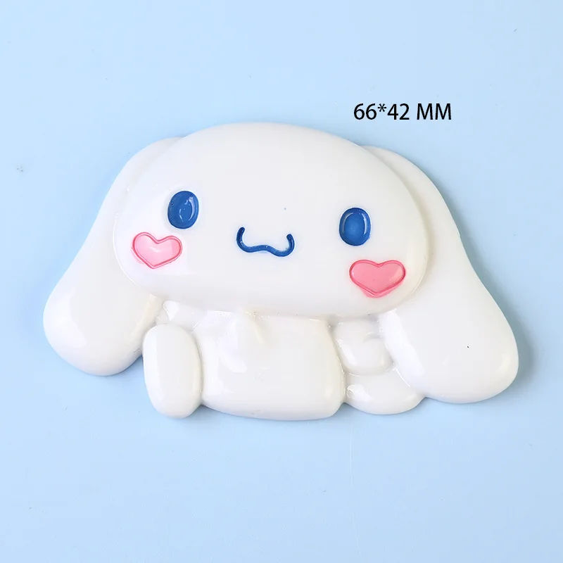 2Pcs Cute Cartoon Melody Kuromi Cinnamoroll Pochacco Pekkle grandi accessori in resina Patch decorazione fai da te materiali giocattolo