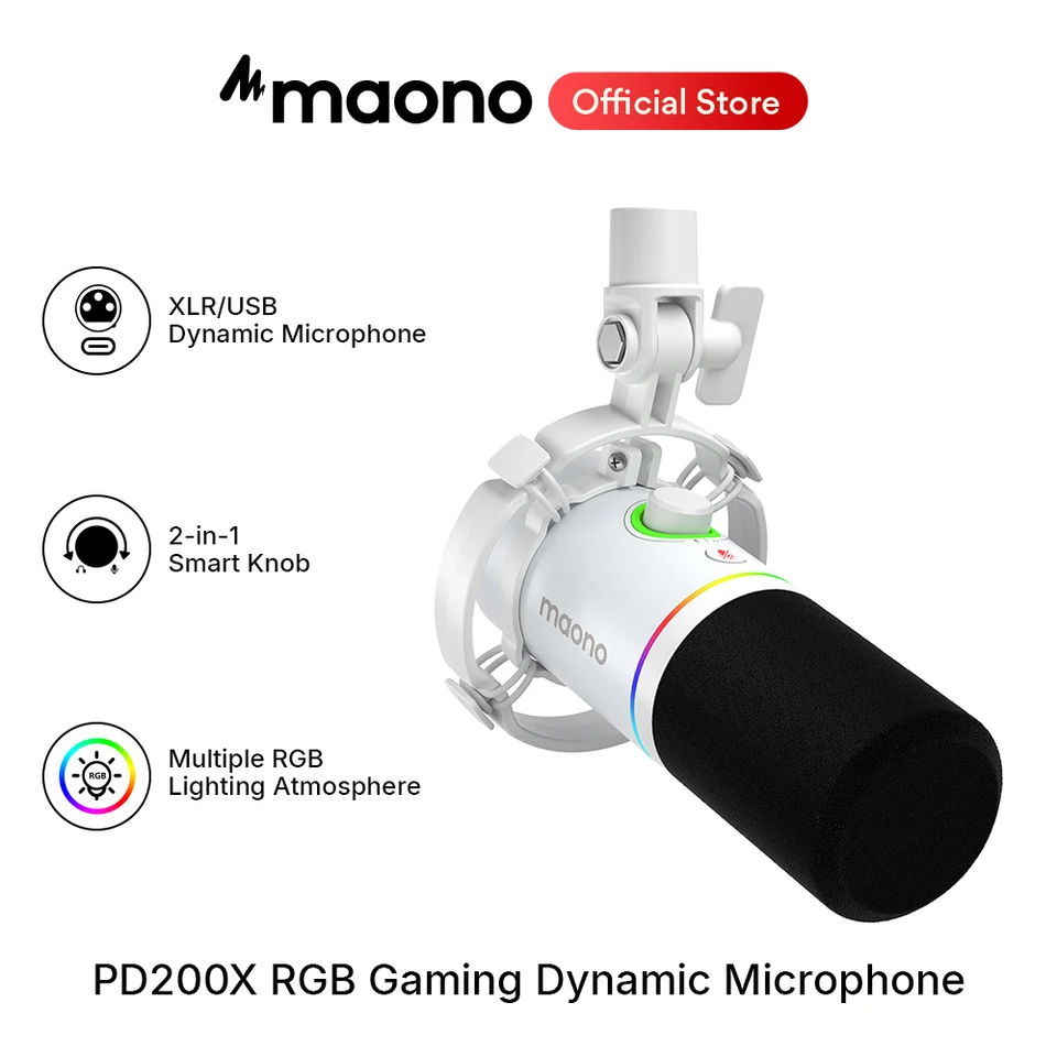 maono PD200X USB/XLR ダイナミックマイク MAONO PD200XS USB/XLR Dynamic Microphone Set with Boom Arm | Maono