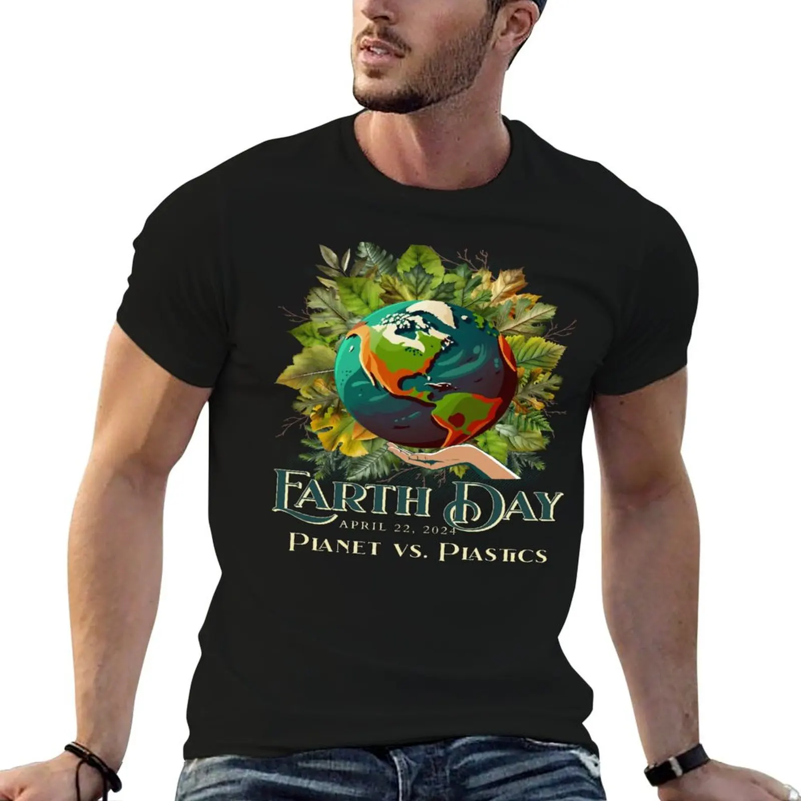 Earth Day 2024, Planet Vs. Plastics global T-Shirt Sun Protective Outdoor Tee Top