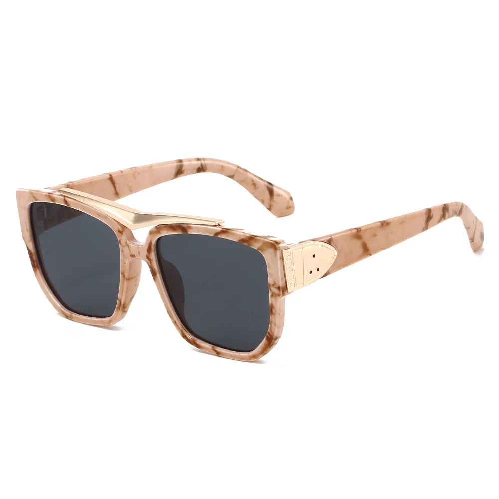 Neue Luxusmarke Designer Quadratische Sonnenbrille Frauen 2026 Männer Mode Metall Sonnenbrille Shades