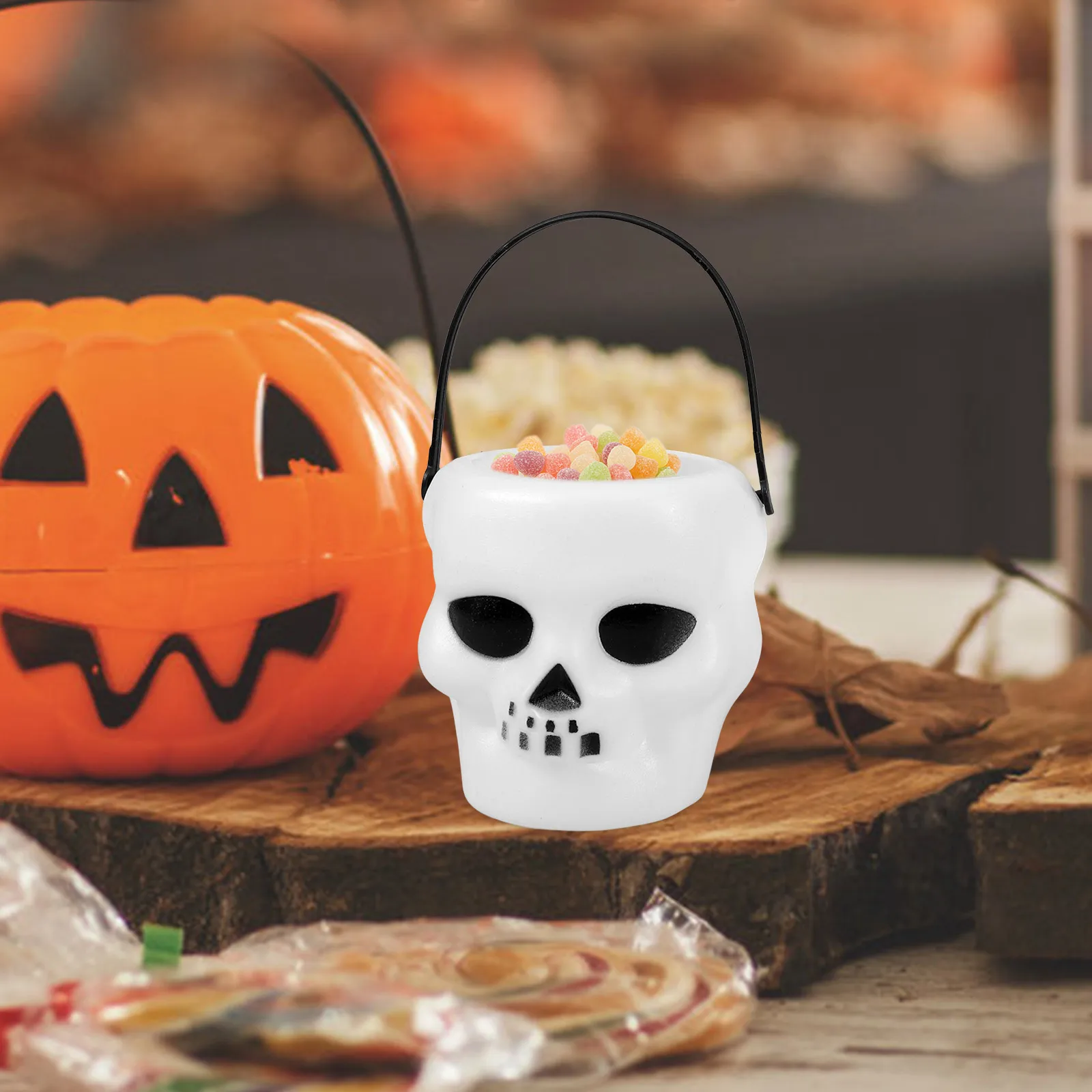 

12Pcs Halloween Pumpkin Candy Holder Portable Containers for Festival Decor Gift Bucket Halloween Gift Bucket