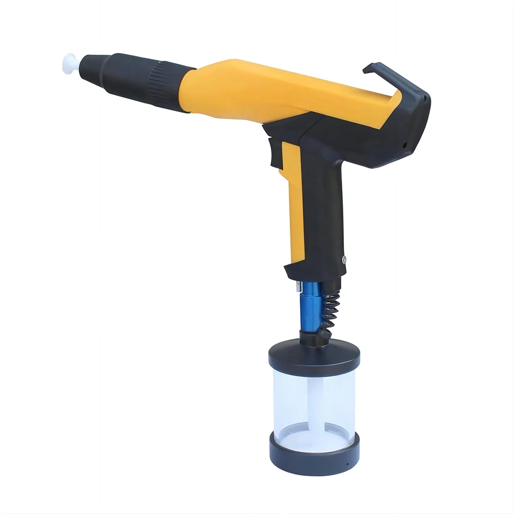 

Powder Coating Experimental Vulcanization Cup With A Powder Gun