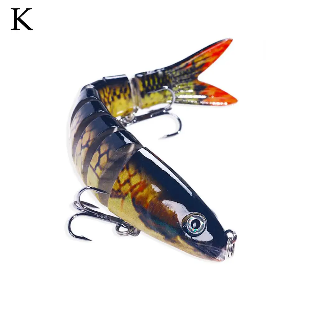 13,4 cm sinkende Wobbler, Angelköder, Gelenk-Kurbelköder, Swimbait, 8-Segment-harter künstlicher Köder für Angelgerät-Köder