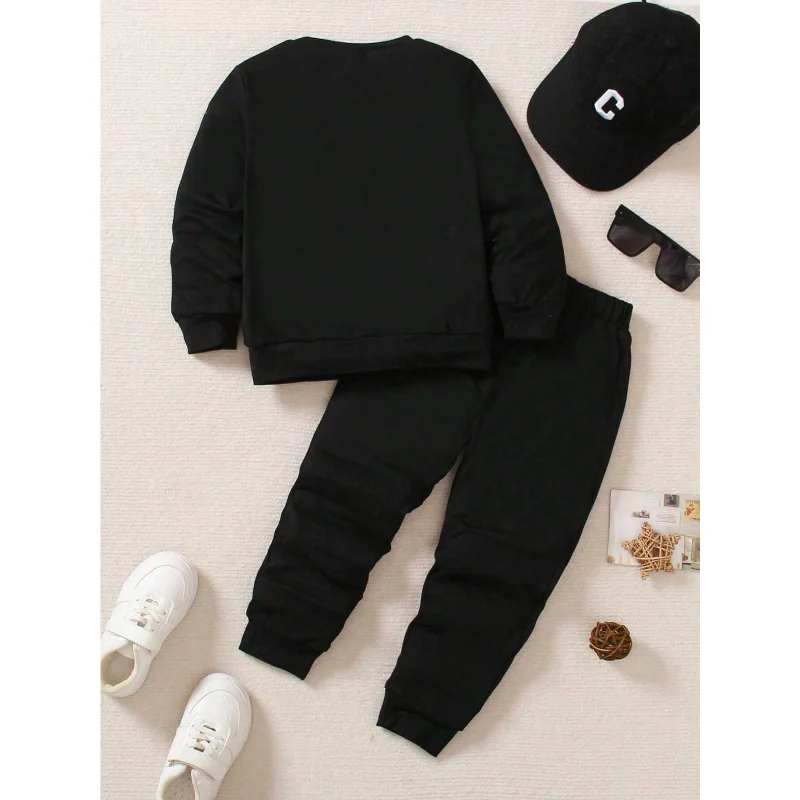 IURNXB طفل أطفال 2 قطعة Sweatsuits ملابس الأطفال مجموعة طويلة الأكمام السراويل العليا القط طباعة ربيع الخريف وتتسابق 1-6Y