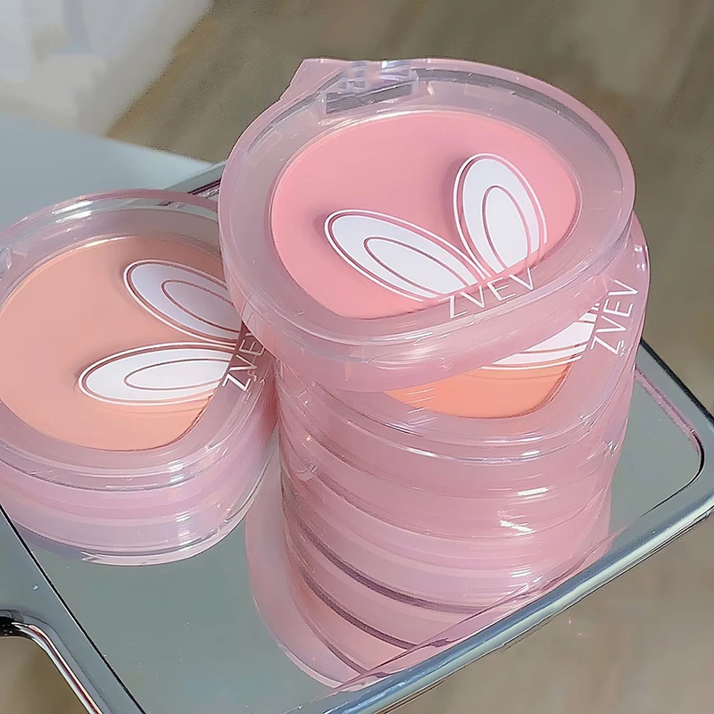 Long ears Monochrome blush white matte cosmetics vitality girl nude makeup natural smudge monochrome blush plate