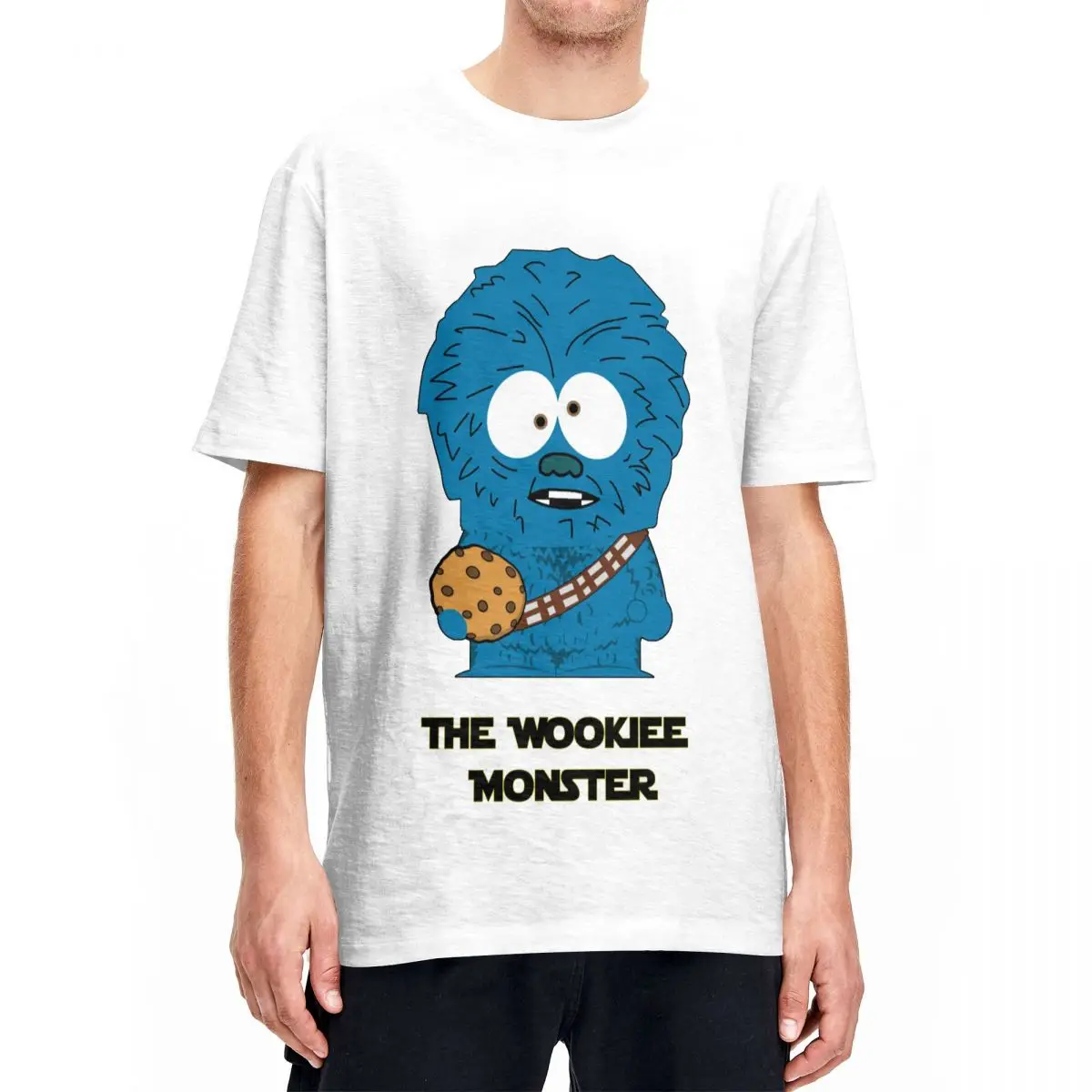 The Wookiee Monster T-Shirts Men Women Cookie Monster Cartoon Comedy  Cool Pure Cotton Crew Neck T Shirt Birthday Gift Clothing