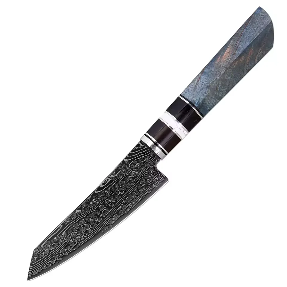 

Japanese 4.5 Inch Paring Knife Fruit Knife,Damascus Steel Black Blade Sharp Small Kitchen Knife Peeling Knife Stable Wood Handle