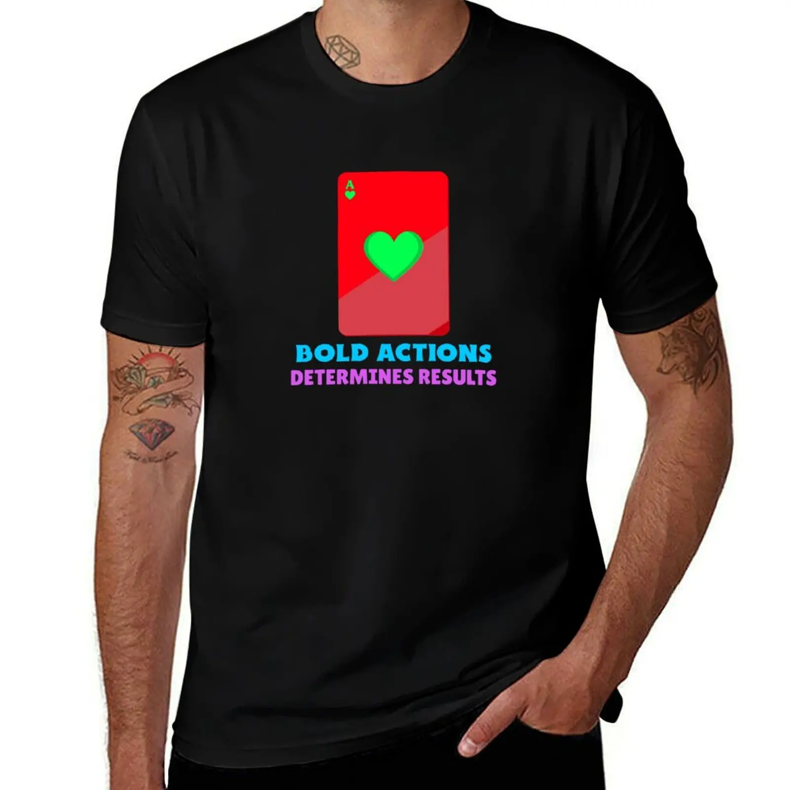 Bold actions determines results destiny T-Shirt Plus Size Quick Dry Sports Tee T-Shirt