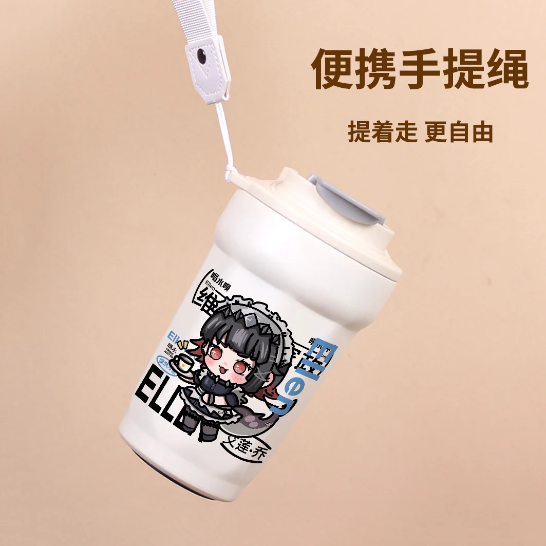 Anime Zenless Zone Zero Ellen Joe Cosplay Coffee Cup Thermal Mug Cartoon Vacuum Cups Insulated Mugs Adorn Xmas Gift