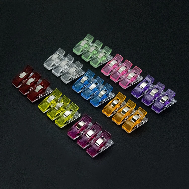 Random Color Customized Japanese Quilter Clips Fabric Binding Wonder Sewing Quilt Binder Clips 27mm