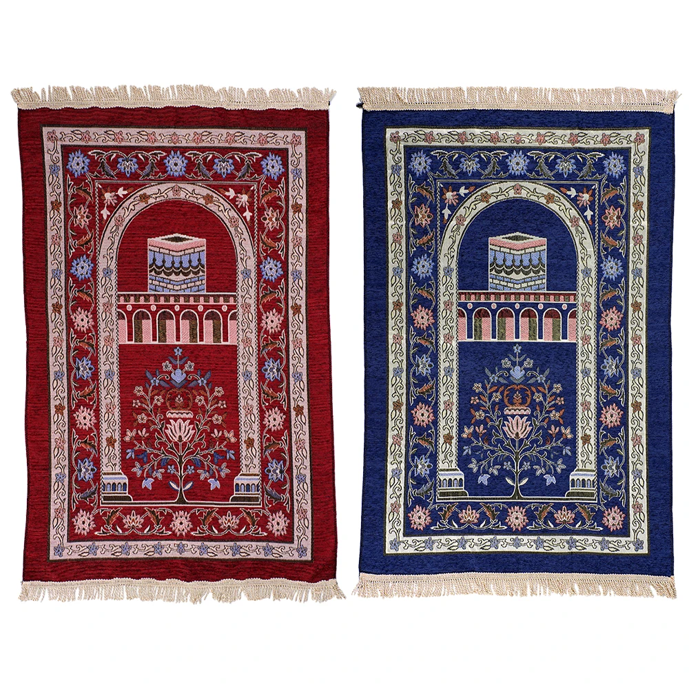 70x110CM Muslim Worship Rug Prayer Blanket Mat Ramadan Prayer Mat Non-slip Travel Prayer Rug Ramadan Gift Church Utensils