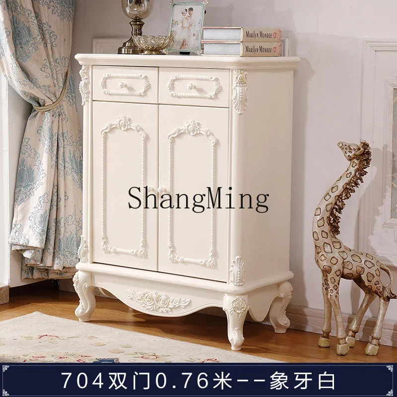 LXY simple modern solid wood foyer cabinet large capacity entrance door household multi-functional locker