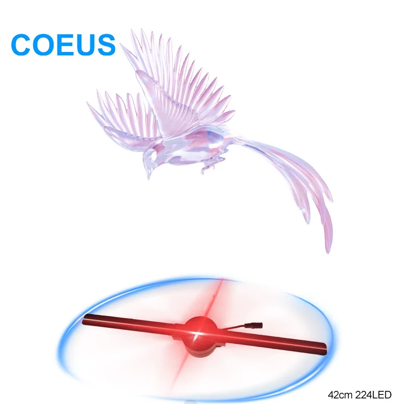 

16,1-дюймовый 3D-голографический рекламный дисплей с проекцией вентилятора, подходящий для вывесок в коммерческих магазинах, вечеринок, Хэллоуина, Рождества