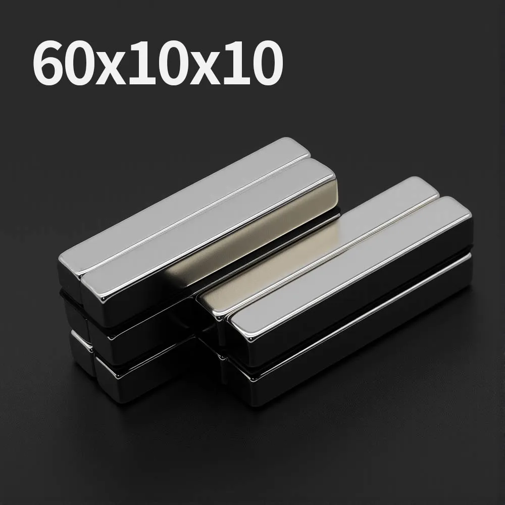 

60x10x10 мм мощный неодимовый магнит N35 NdfeB постоянный магнитный блок Imanes супер сильные магниты на холодильник DIY