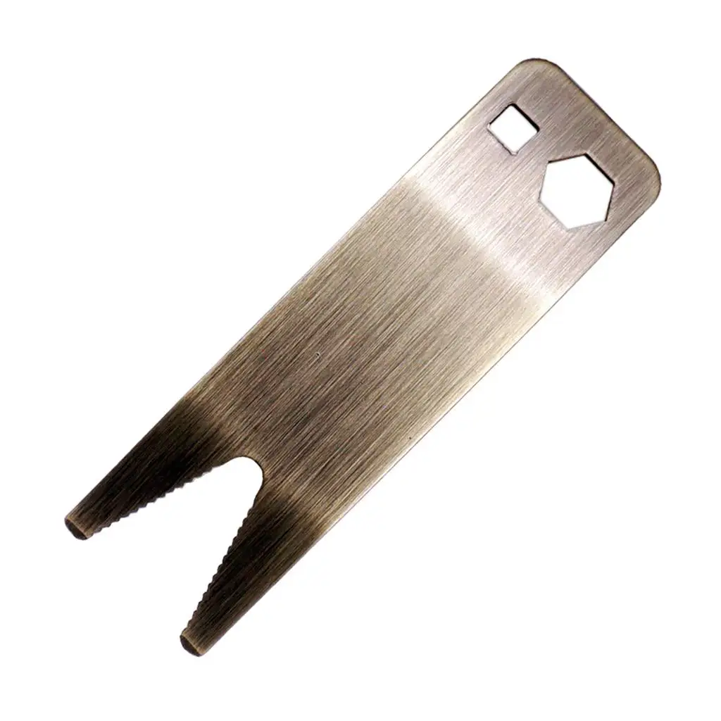 Bronze Multi Spanner Wrench Tool for Tightening Pots Swtiches Jacks Luthier Tool