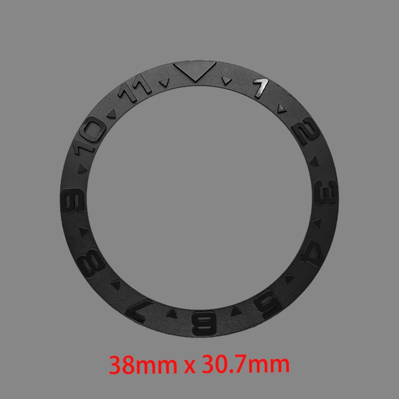 38mm×30.7mm Curved Metal Bezel Insert Ring Fits For GMT SRPD SKX007 SKX009 Watch Case NH35 NH36 Movement Men Watch Parts Refit