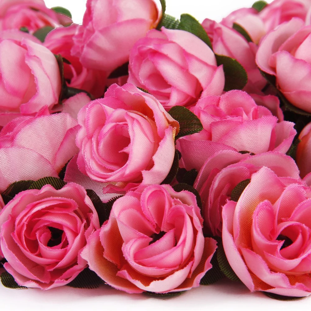 

30pcs 3Cm Wedding Decoration Artificial Pink 3Cm Rose Flower Lifelike Rose Head For Wedding Reusable Floral Table Decor