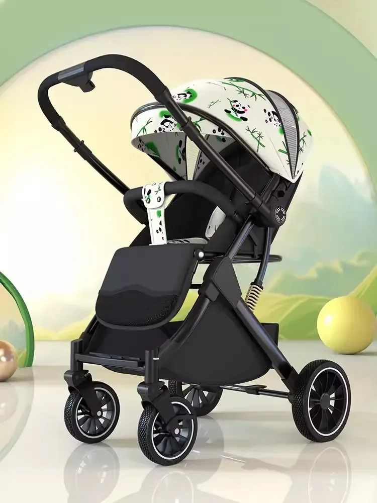 

Two Way Baby Stroller Lightweight Foldable Can Sit or Lie Down Shock-absorbing Foldable Simple Baby Stroller for Newborns