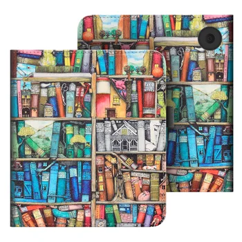 Para kobo libra cor/libra 2/libra h2o caso com alça de mão suporte slot para cartão 7 polegada capa de couro ebook n428 n418 n873 funda