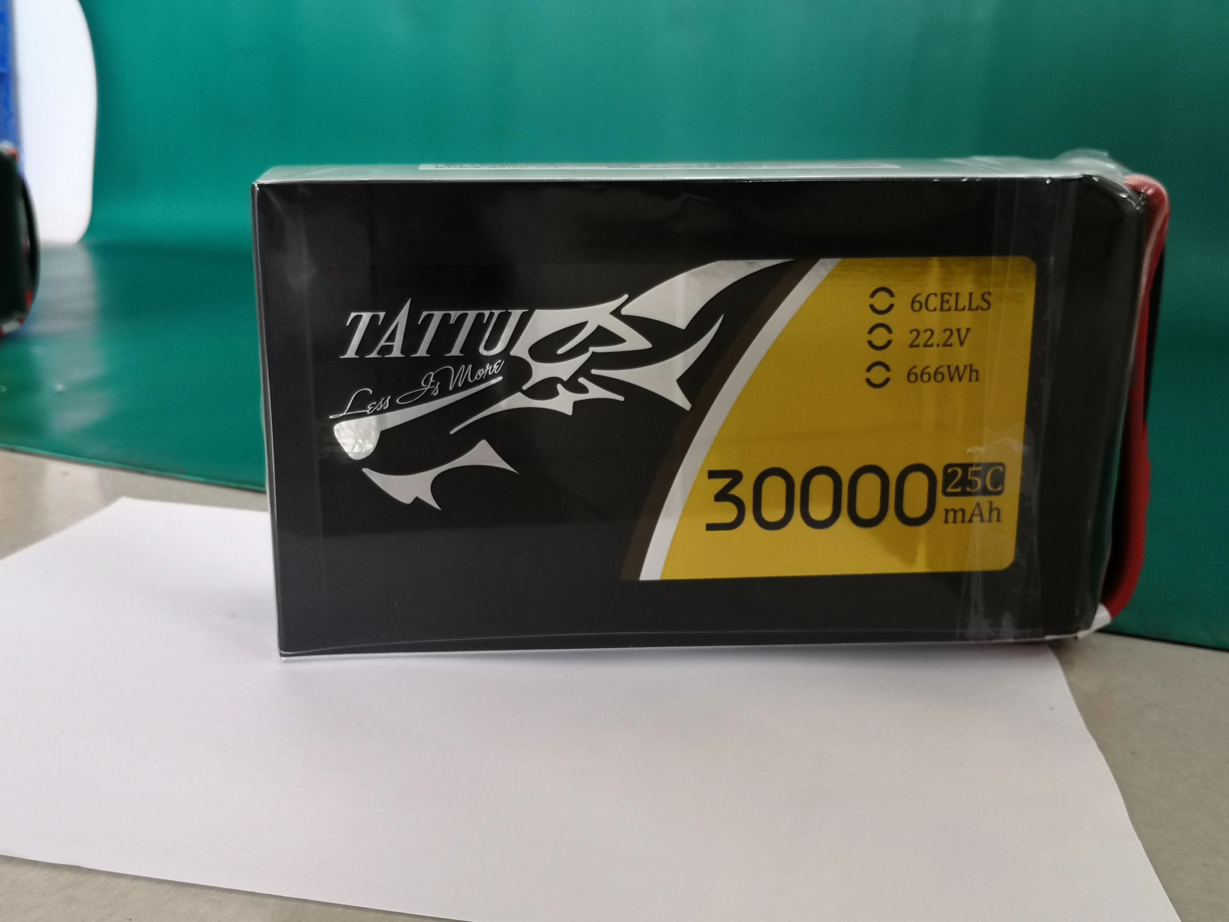 TATTU 30000mAh 25C 22.2V 6S1P, suitable for heavy-duty multi rotor hexarotor agricultural drones